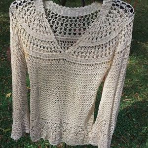 Lace top pullover Size M/L